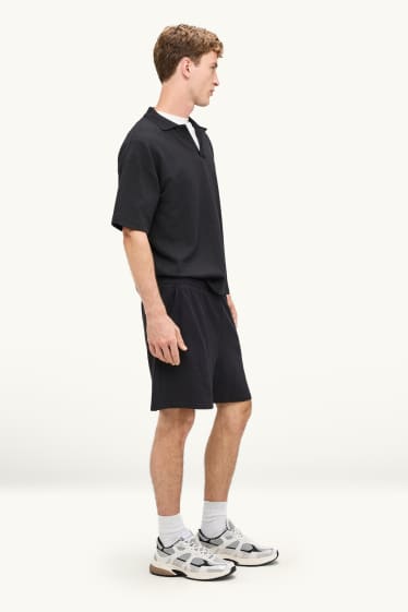 Hommes - Short en molleton - noir