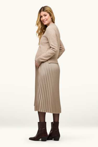 Femmes - Ensemble - Pull de grossesse et robe d’allaitement - 2 pièces - taupe