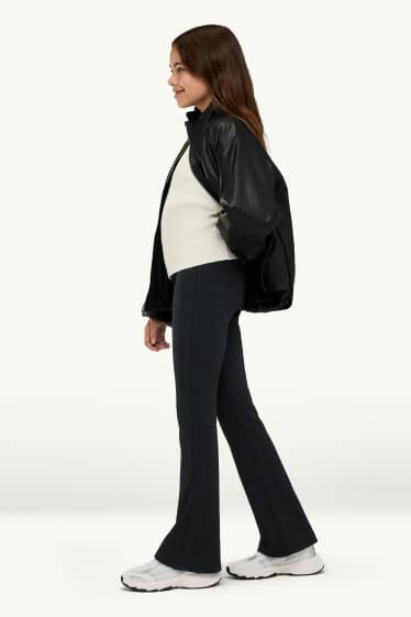 Nena - Paquet de 2 - leggings tèrmics acampanats - gris/negre