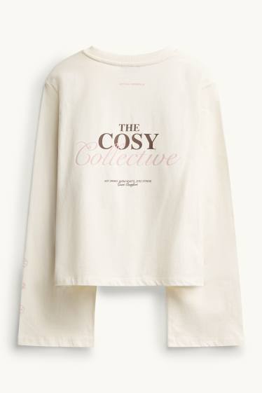 Femmes - T-shirt - blanc crème