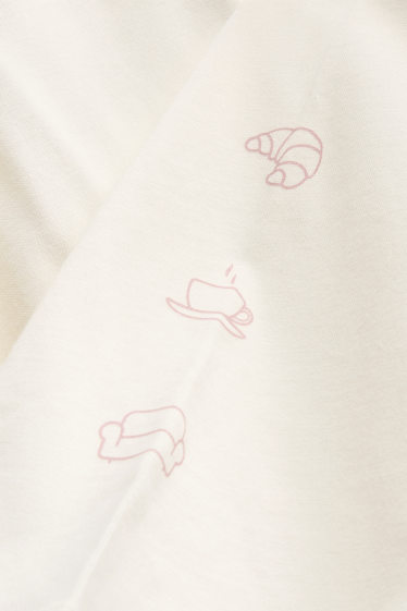Femmes - T-shirt - blanc crème