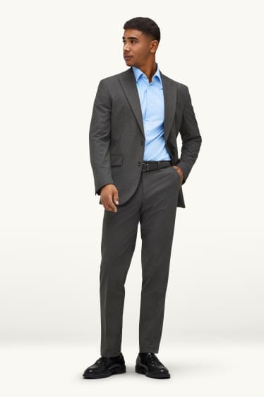 Uomo - Pantaloni coordinabili - regular fit - Flex - grigio scuro
