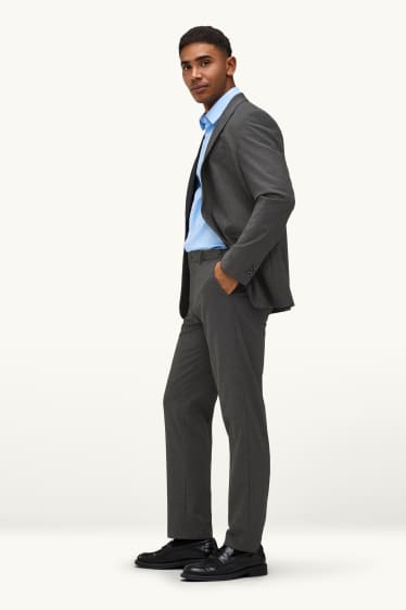 Uomo - Pantaloni coordinabili - regular fit - Flex - grigio scuro