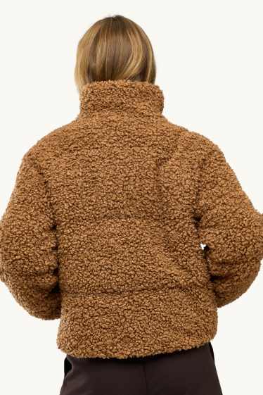 Femmes - Veste en peluche - marron clair