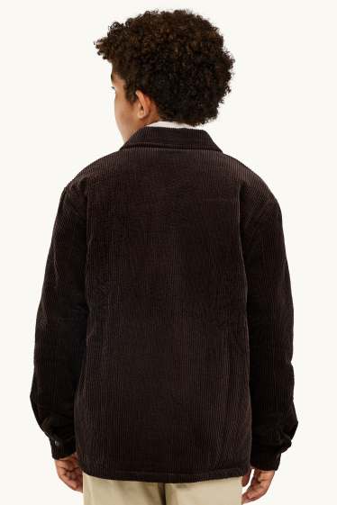 Enfants garçons - Veste-chemise en velours côtelé - marron foncé
