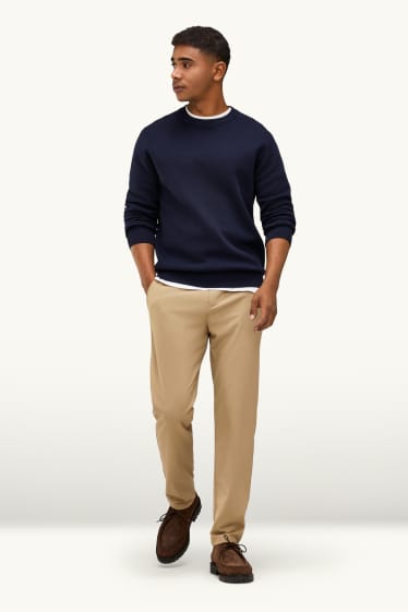 Uomo - Pantaloni chino - tapered fit - marrone chiaro