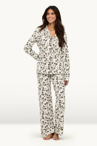 Women - Pyjamas - Mickey Mouse - white / black