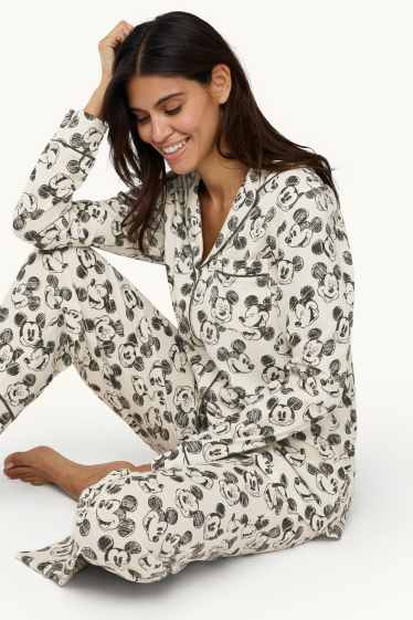Women - Pyjamas - Mickey Mouse - white / black