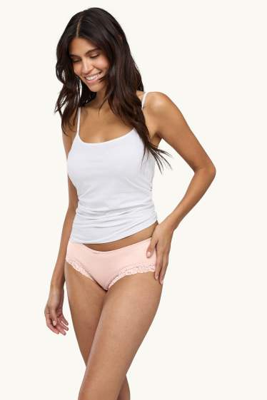 Femmes - Lot de 3 - shortys - noir / rose
