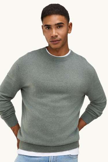 Herren - Kaschmir-Pullover - grün