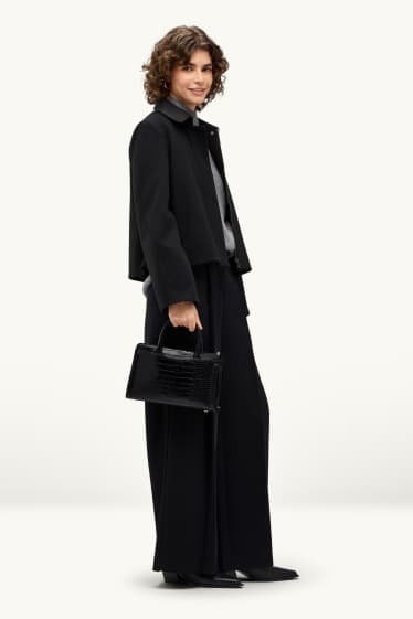 Donna - Borsa a tracolla - similpelle - nero