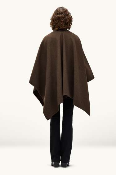 Women - Poncho - dark brown