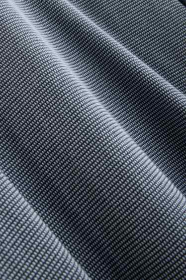 Bărbați - Tricou cu mânecă lungă - relaxed fit - structurat - albastru / albastru închis