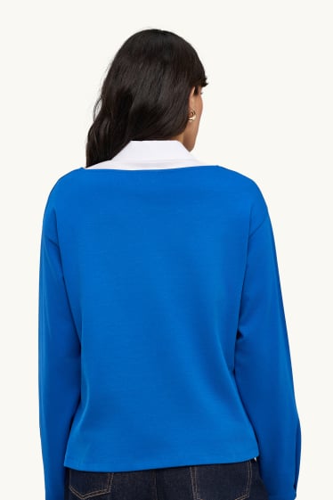 Femmes - Haut à manches longues - regular fit - bleu