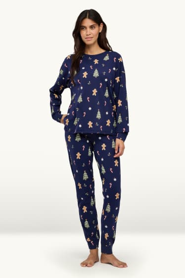 Dona - Mini Me - pijama nadalenc per a dona - blau fosc