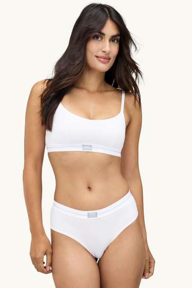 Femmes - Shortys - blanc / gris