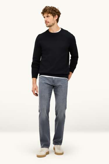 Men - Straight jeans - flex jog denim - denim-gray