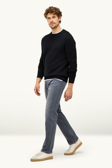 Men - Straight jeans - flex jog denim - denim-gray