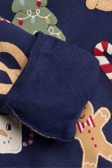 Children Girls - Mini Me - children's Christmas pyjamas - 2 piece - dark blue