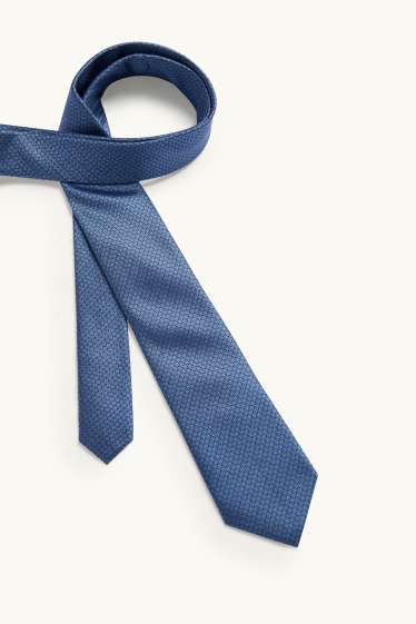 Herren - Seidenkrawatte - blau