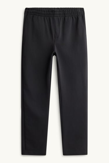 Herren - Jogginghose - Regular Fit - strukturiert - schwarz