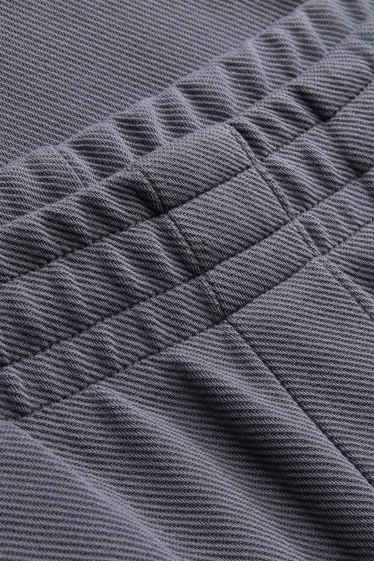 Uomo - Pantaloni sportivi - regular fit - tessuto tramato - grigio scuro
