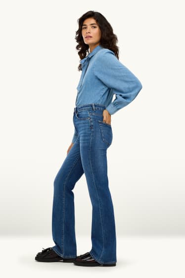Donna - Jeans svasati - vita alta - jeans blu