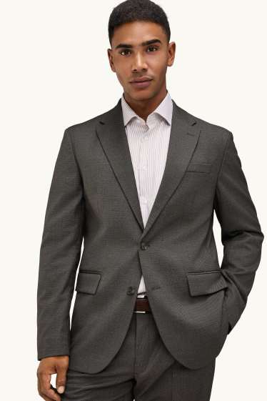 Men - Mix & match tailored jacket - regular fit - stretch - dark gray