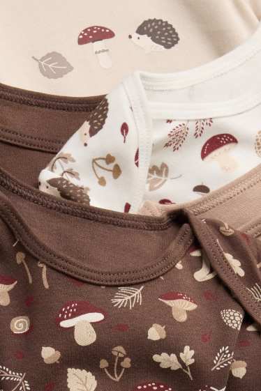 Unisexe - Lot de 5 - automne - bodys bébé - beige / marron