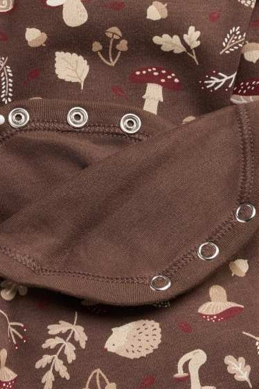 Unisexe - Lot de 5 - automne - bodys bébé - beige / marron