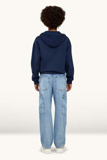 Children Boys - Cargo jeans - thermal jeans - denim-light blue