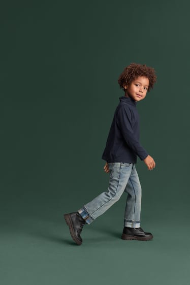 Children Boys - Straight jeans - thermal jeans - denim-light blue