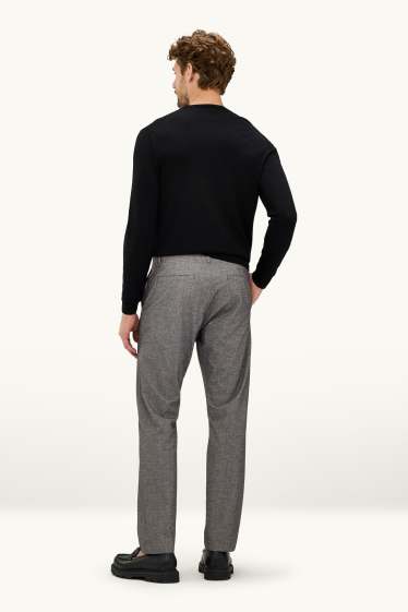 Bărbați - Chino - regular fit - gri melanj