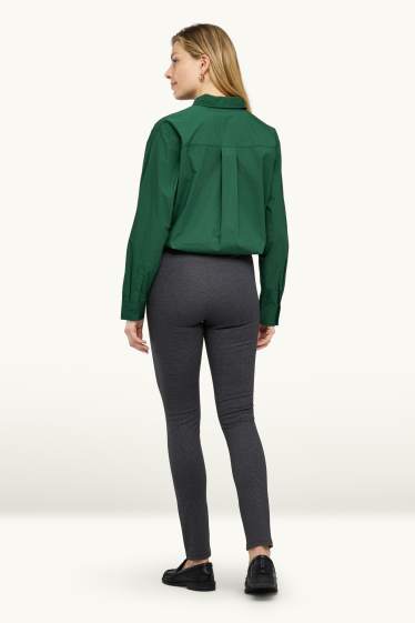 Femmes - Leggings - finition texturée - mélange gris foncé