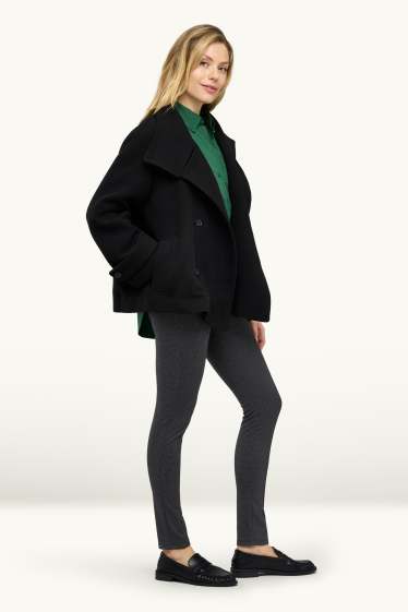 Femmes - Leggings - finition texturée - mélange gris foncé