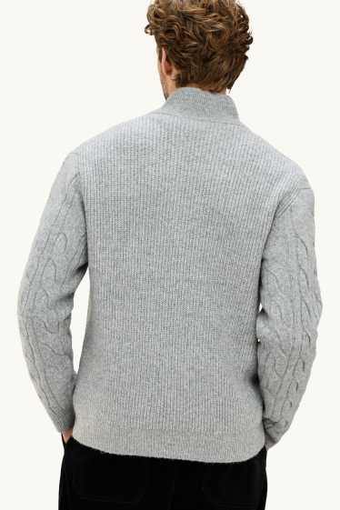 Home - Jersei - trenat - gris clar
