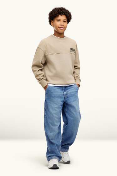 Children Boys - Baggy jeans - thermal jeans - blue denim