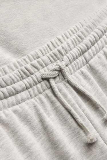 Copii - Fete - Pantaloni de trening - gri / roșu închis