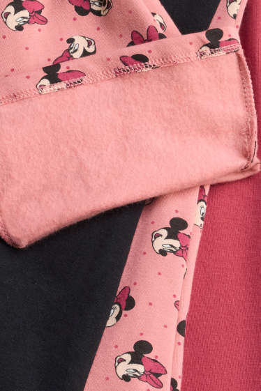 Kinder Mädchen - Multipack 3er - Minnie Maus - Flared Winterleggings - schwarz / rosa