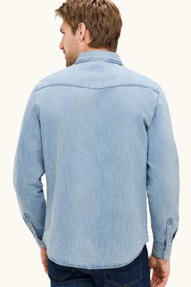 Herren - Jeanshemd - Regular Fit - Kent - helljeansblau