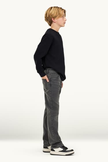 Kinder Jungen - Straight Jeans - Thermojeans - dunkeljeansgrau