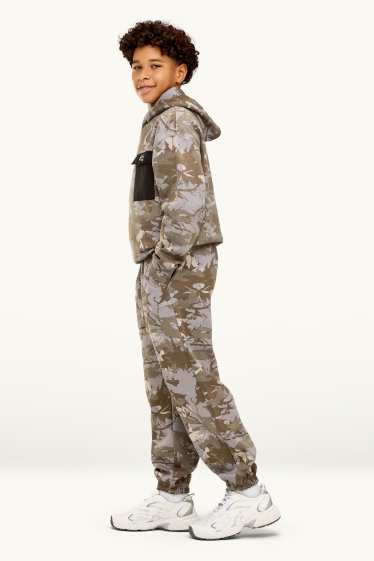 Kinderen: jongens - Joggingbroek - met patroon - camouflage