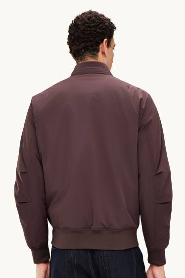 Hommes - Blouson aviateur - doublée - finition déperlante - marron