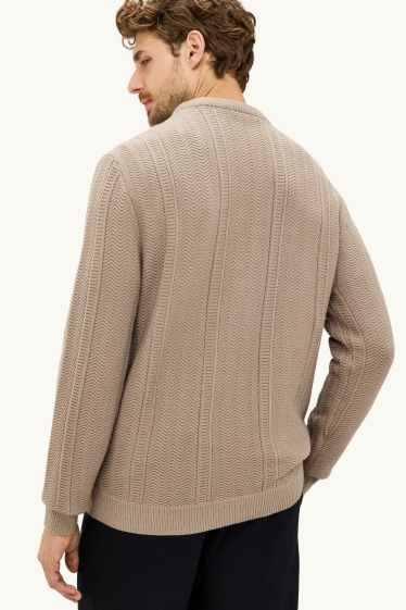 Home - Jersei - texturat - beix
