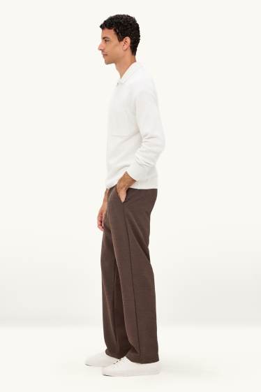 Hommes - Chino - relaxed fit - marron foncé