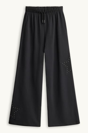Enfants filles - Étoile - pantalon de jogging - noir