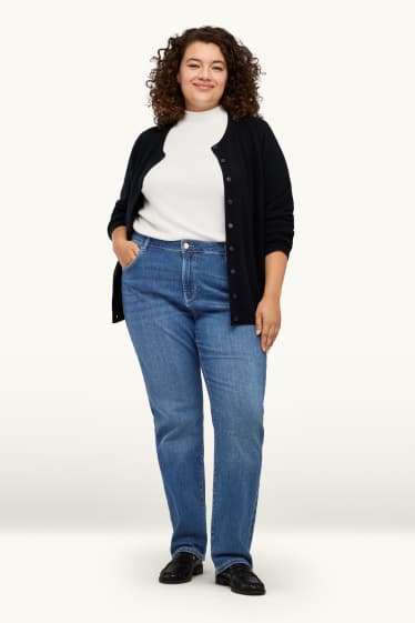 Femmes - Jean coupe droite - mid waist - LYCRA® - jean bleu
