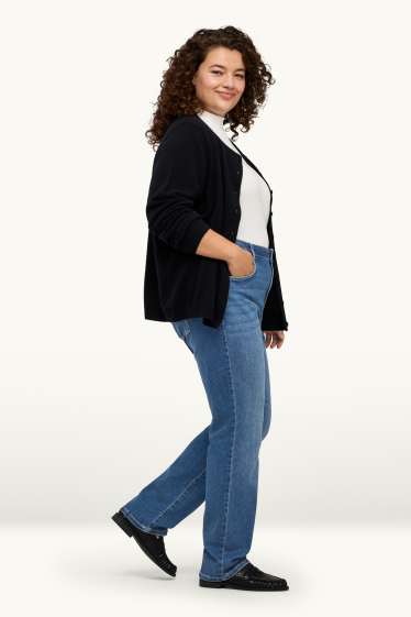 Femmes - Jean coupe droite - mid waist - LYCRA® - jean bleu
