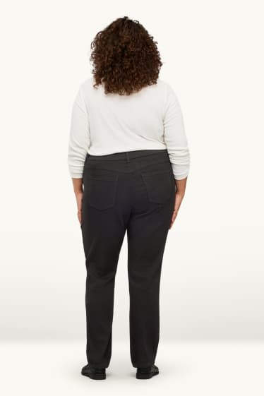 Femei - Slim jeans - talie medie - denim-gri închis