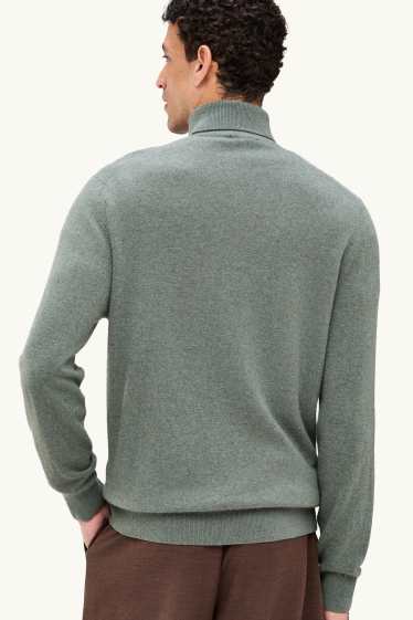 Home - Jersei de coll alt de caixmir - verd